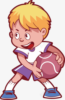 日式漫画人物打篮球的小男孩高清图片