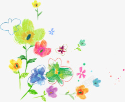涂鸦创意花朵植物素材