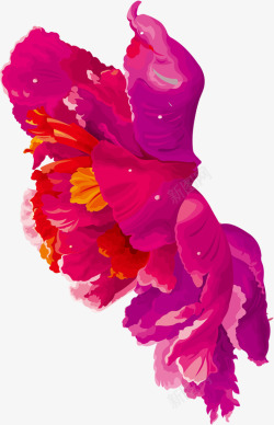 手绘涂鸦颜色花朵素材