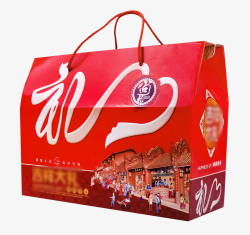 鲍鱼海鲜礼盒土特产红色包装礼品盒高清图片