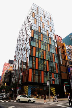 东京城市建筑东京银座特写高清图片