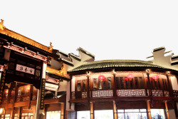 地域建筑复古南京古秦淮古典建筑高清图片