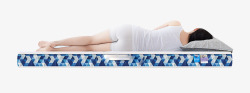 健康睡眠床垫人体躺在床垫上高清图片