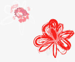 手绘花卉春季壁画素材