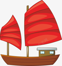 创意木船卡通船矢量图高清图片
