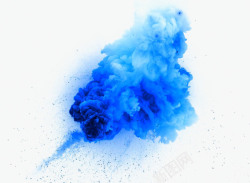 核爆炸创意蓝色爆炸烟雾高清图片