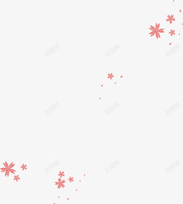 樱花装饰图png免抠素材_新图网 https://ixintu.com 樱花 红色 花瓣 花瓣雨 装饰图