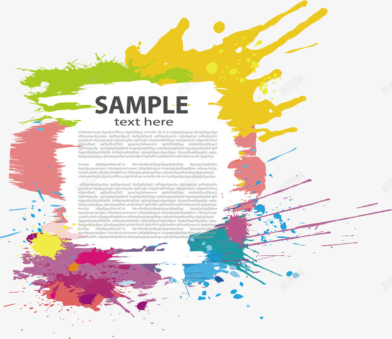 五颜六色的墨迹边框矢量图ai免抠素材_新图网 https://ixintu.com 五颜六色 墨 墨点 墨迹 彩色 矢量素材 装饰框 边框 矢量图