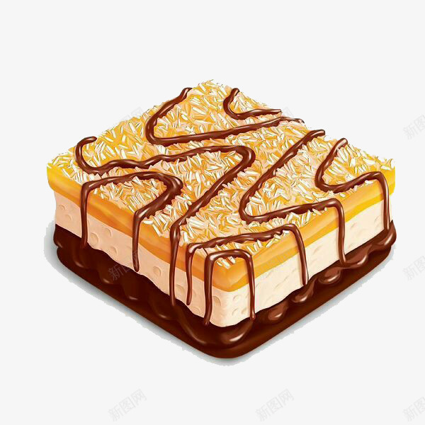 巧克力黄油蛋糕png免抠素材_新图网 https://ixintu.com 图案设计 巧克力 蛋糕 黄油