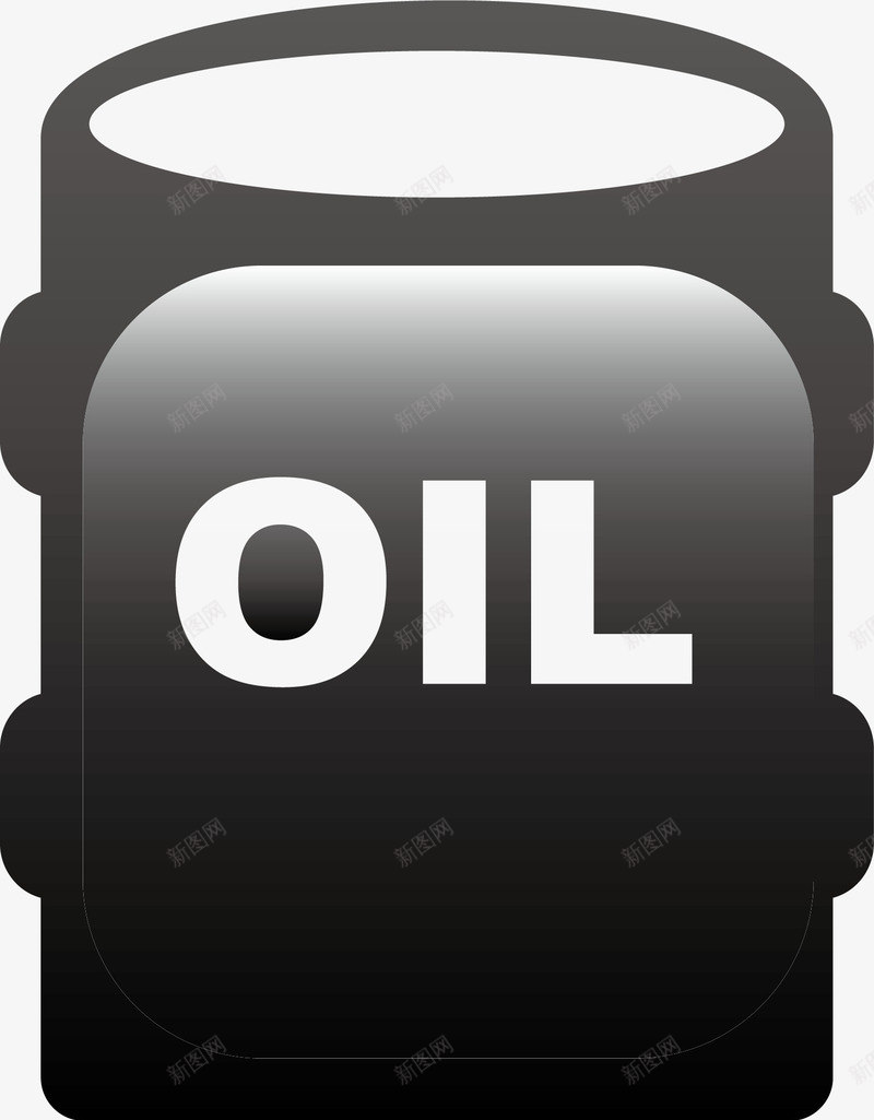 黑色石油卡通图标矢量图ai_新图网 https://ixintu.com 卡通图标 字母 扁平化 油桶 石油 能源 英文 黑色 矢量图