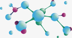 生物分子结构绿色生物分子结构矢量图高清图片