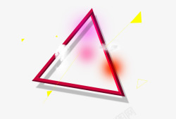 彩色模煳横幅飘浮三角形高清图片