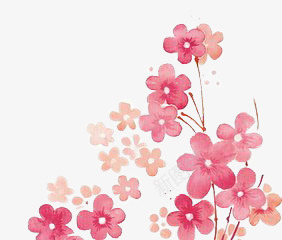 红色花朵背景png免抠素材_新图网 https://ixintu.com 碎花 红色 花朵