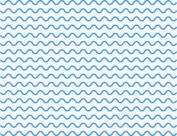 蓝色波浪线条花纹矢量图素材