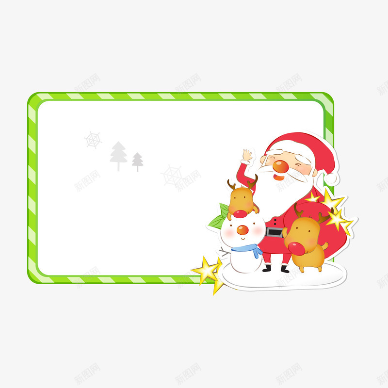 圣诞标矢量图ai免抠素材_新图网 https://ixintu.com 冬天 圣诞节 矢量圣诞老人 矢量相框 雪花 矢量图