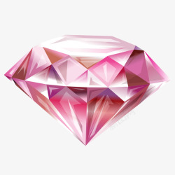 矢量粉色钻石粉红色圆形立面钻石矢量图高清图片