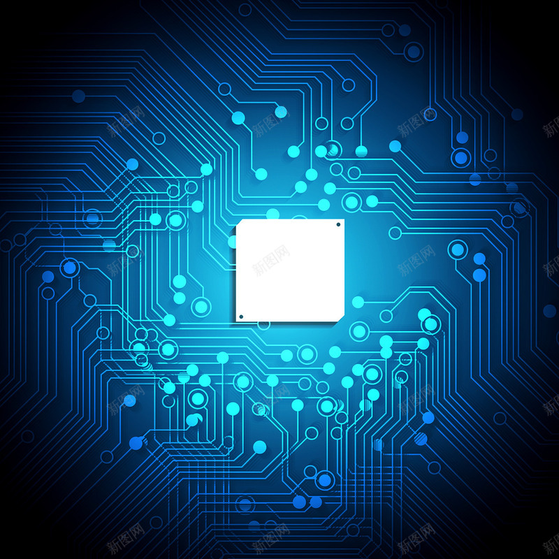 蓝色电路板背景png免抠素材_新图网 https://ixintu.com 接线图 电路板 科技 线路 背景 蓝色