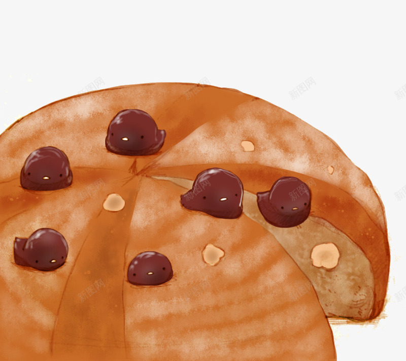 甜点上的小鸡png免抠素材_新图网 https://ixintu.com 卡通 可爱 小鸡崽 手绘 甜点 萌 蛋糕 面包 食品 食品海报插画 食物