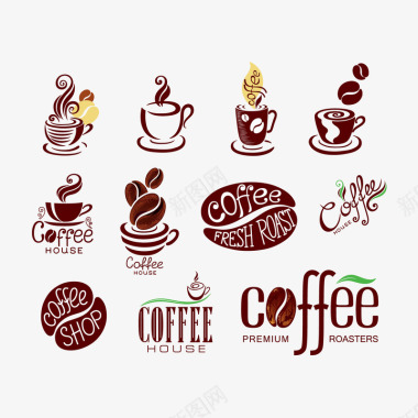 英文咖啡LOGO图标图标