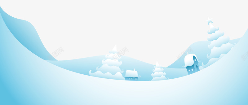 冬季雪景png免抠素材_新图网 https://ixintu.com 冬天 卡通 房子 雪地