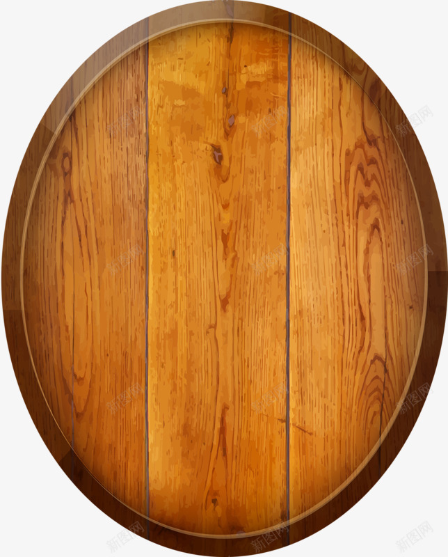 椭圆形的木头png免抠素材_新图网 https://ixintu.com 卡通 木板 棕色 椭圆形