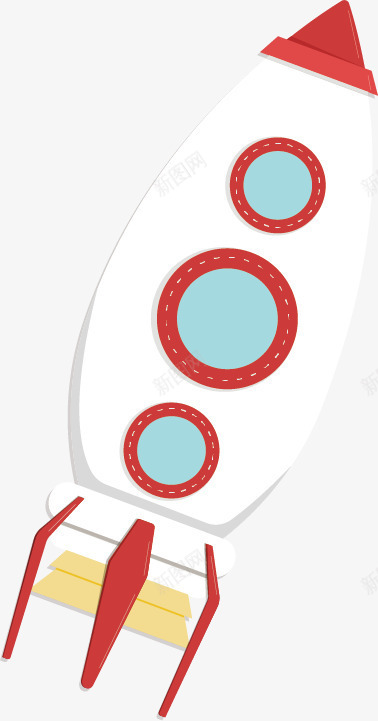 玩具火箭png免抠素材_新图网 https://ixintu.com 卡通 可爱 火箭 玩具 玩具火箭 简单