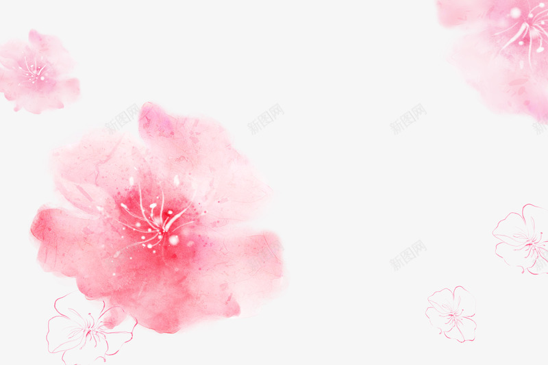 美容化妆png免抠素材_新图网 https://ixintu.com 樱花 粉色花 美容