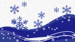 冬日背景素材图片冬日蓝色雪花背景高清图片