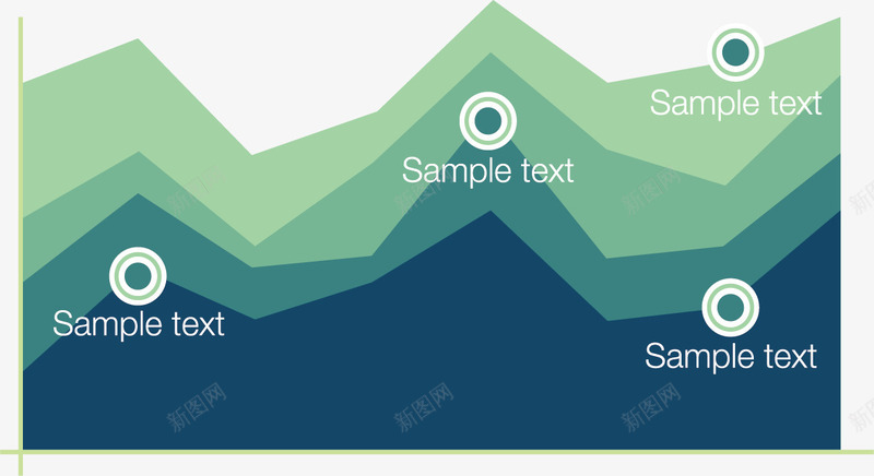 数据面积占比图png免抠素材_新图网 https://ixintu.com 可视化数据 矢量素材 绿色 面积图