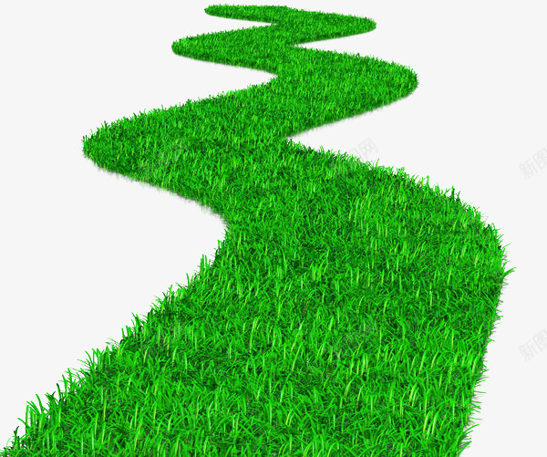 绿色手绘蜿蜒小道png免抠素材_新图网 https://ixintu.com 小路 弯曲 弯道 手绘 绿色 草地 蜿蜒小路 道路