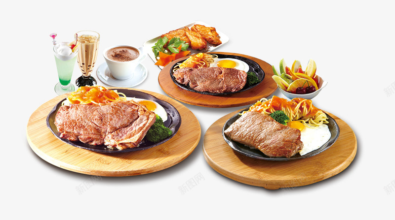 美食png免抠素材_新图网 https://ixintu.com 咖啡 美食 肉 饭