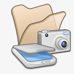 scanners文件夹米色扫描仪相机图标高清图片