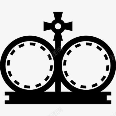 皇冠的两圈和横在中间图标图标