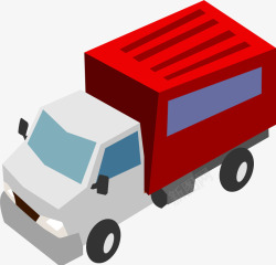 红色小货车卡通大卡车高清图片