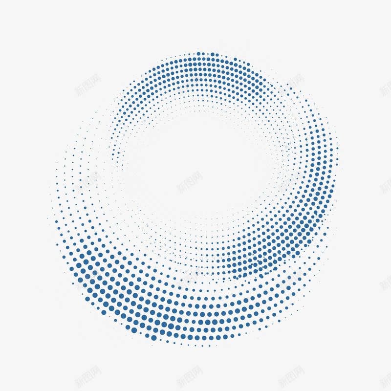 蓝色圆环点状纹理元素矢量图ai免抠素材_新图网 https://ixintu.com 商务 圆环 点状 环绕 科技 纹理 蓝色 矢量图