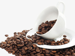 倾倒咖啡倾倒的咖啡豆高清图片