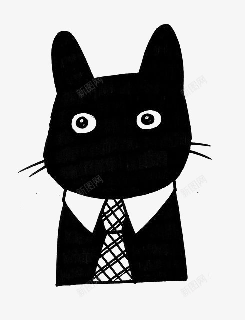 创意小猫图标png_新图网 https://ixintu.com 创意 卡通 手绘 插画 涂鸦 猫咪 黑色