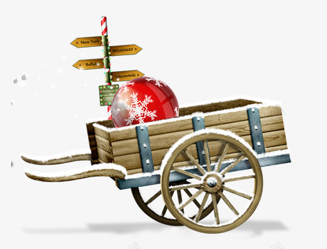 圣诞节雪车png免抠素材_新图网 https://ixintu.com 冬天 圣诞节 推车 礼物 雪 雪车