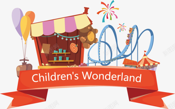 精美卡通儿童乐园logo图标矢量图图标