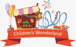 游乐园logo精美卡通儿童乐园logo图标矢量图高清图片