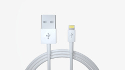 通用数据线免抠PNG苹果数据线白色USB通用数据线高清图片