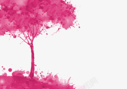 粉色的大树素材