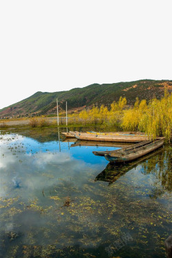 山色美丽的泸沽湖高清图片