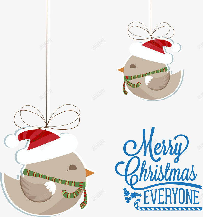 圣诞小鸟与字体矢量图eps免抠素材_新图网 https://ixintu.com 卡通 圣诞 圣诞小鸟 圣诞节 字体 小鸟 矢量小鸟 矢量图