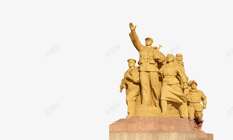 革命png免抠素材_新图网 https://ixintu.com 人物雕塑 抗战英雄 部队雕塑 雕像 革命