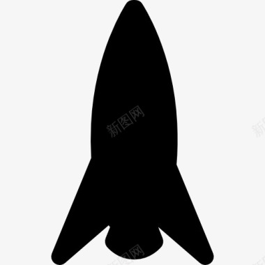 火箭的黑色形状图标图标