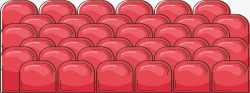 红色座椅电影节电影院座椅高清图片