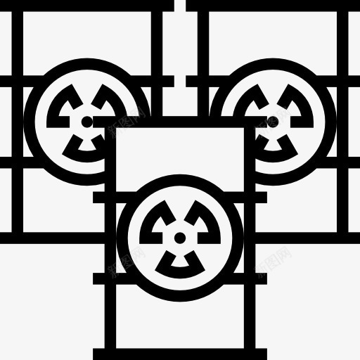 辐射图标png_新图网 https://ixintu.com 信号 功率 工业 放射性 标志 核 能源 警惕 辐射