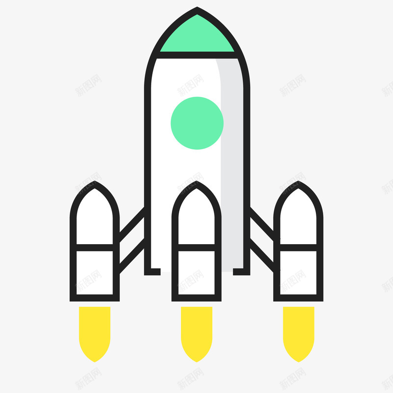 白色手绘创意火箭元素矢量图图标ai_新图网 https://ixintu.com 创意 卡通图标 扁平化 手绘 火箭 白色 科技 矢量图