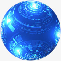 蓝色圆球蓝色地球星球高清图片